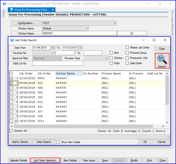 Issue For Processing - First Process-3